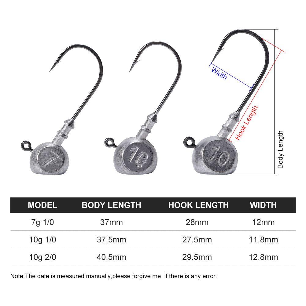 Noeby Jig Head 7g 10g 1/0 2/0  - Fishing Hook Offset review and price
