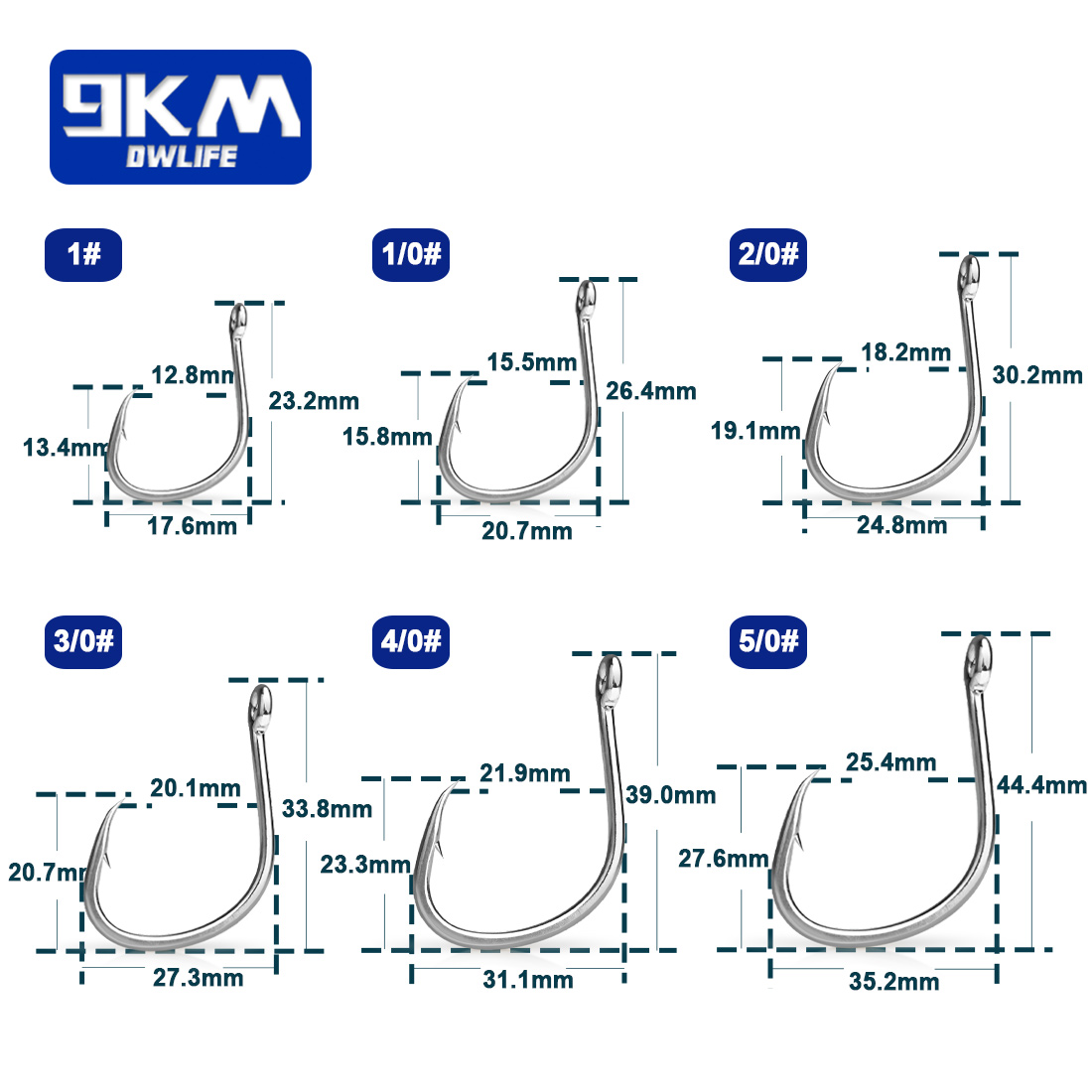 9KM Fishing Hooks Saltwater Li - Fishing Hook Barbless review and price